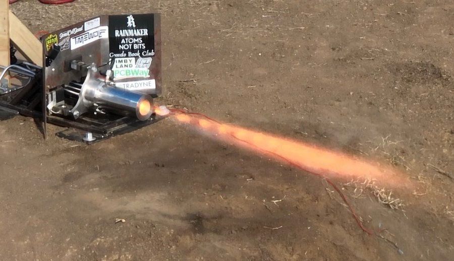 Texas A&M rocket engine hot-fire test